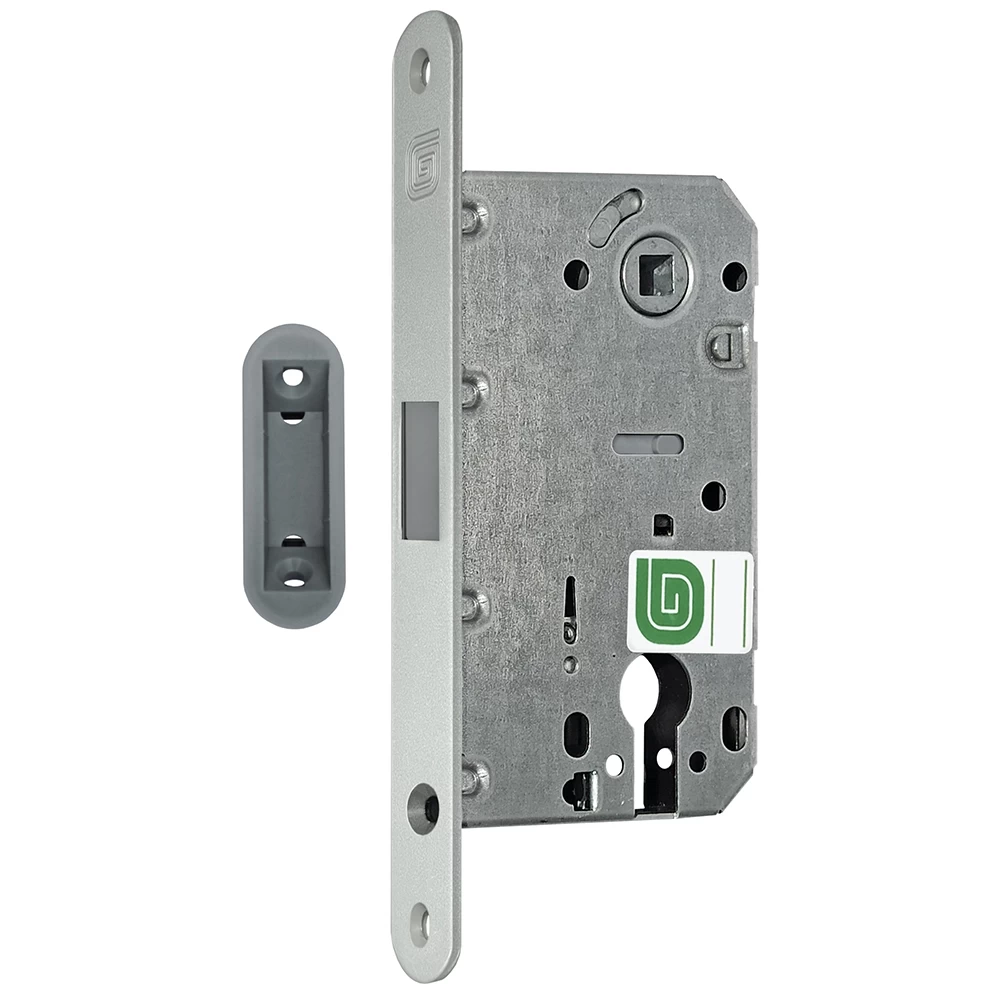 Фото Замок межкомнатный магнитный под цилиндр Soft 11М MCR, матовый хром /128:6429/